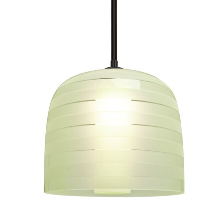 Besa Lighting Mitzi 10 Stem Pendant, Chartreuse, Black Finish, 1x9W LED 1TT-MITZI10CR-LED-BK